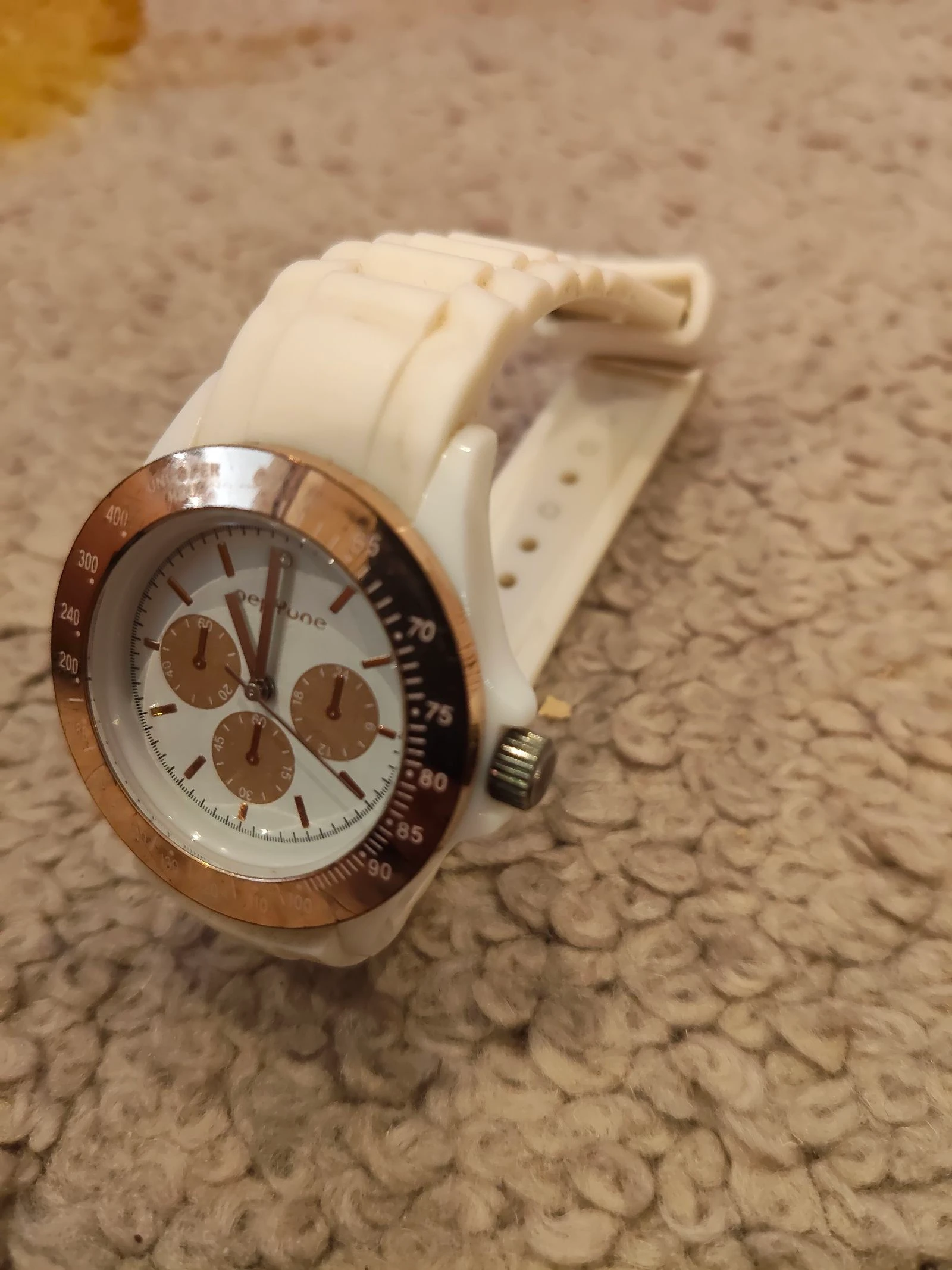 Neptune-Reloj wáter Resistent blanco dorado verano moderno